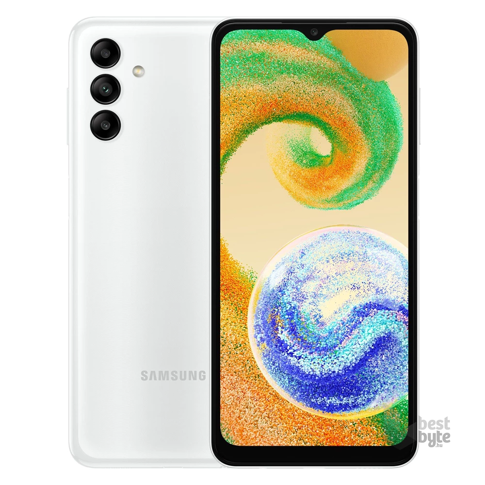 Samsung Galaxy A04s 3/32GB DualSIM (SM-A047FZWUEUE) kártyafüggetlen okostelefon - fehér (Android)