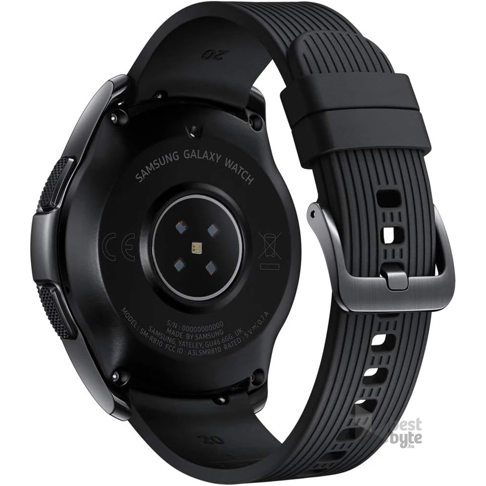 Samsung SM-R810NZKAXEH Galaxy Watch (42 mm) fekete okosóra