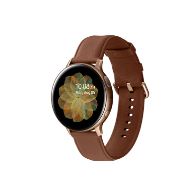 Samsung SM-R820NSDA Watch Active2 44mm arany okosóra, acél váz / bőr szíj