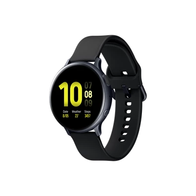 Samsung SM-R820NZKA Watch Active2 44mm fekete okosóra, alu váz / szilikon szíj