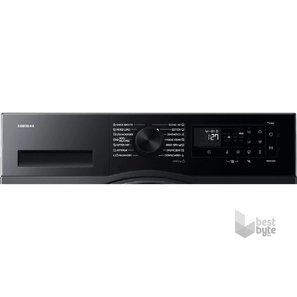 Samsung WD11DG5B15BBLE fekete, elöltöltős, max.1400ford., 11 kg/6 kg, mosó-szárítógép