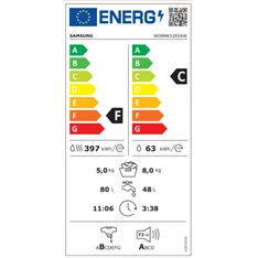 Samsung WD8NK52E0AW/LE elöltöltős mosó-szárítógép