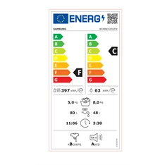 Samsung WD8NK52E0ZW/LE 8 kg elöltöltős mosó-szárítógép