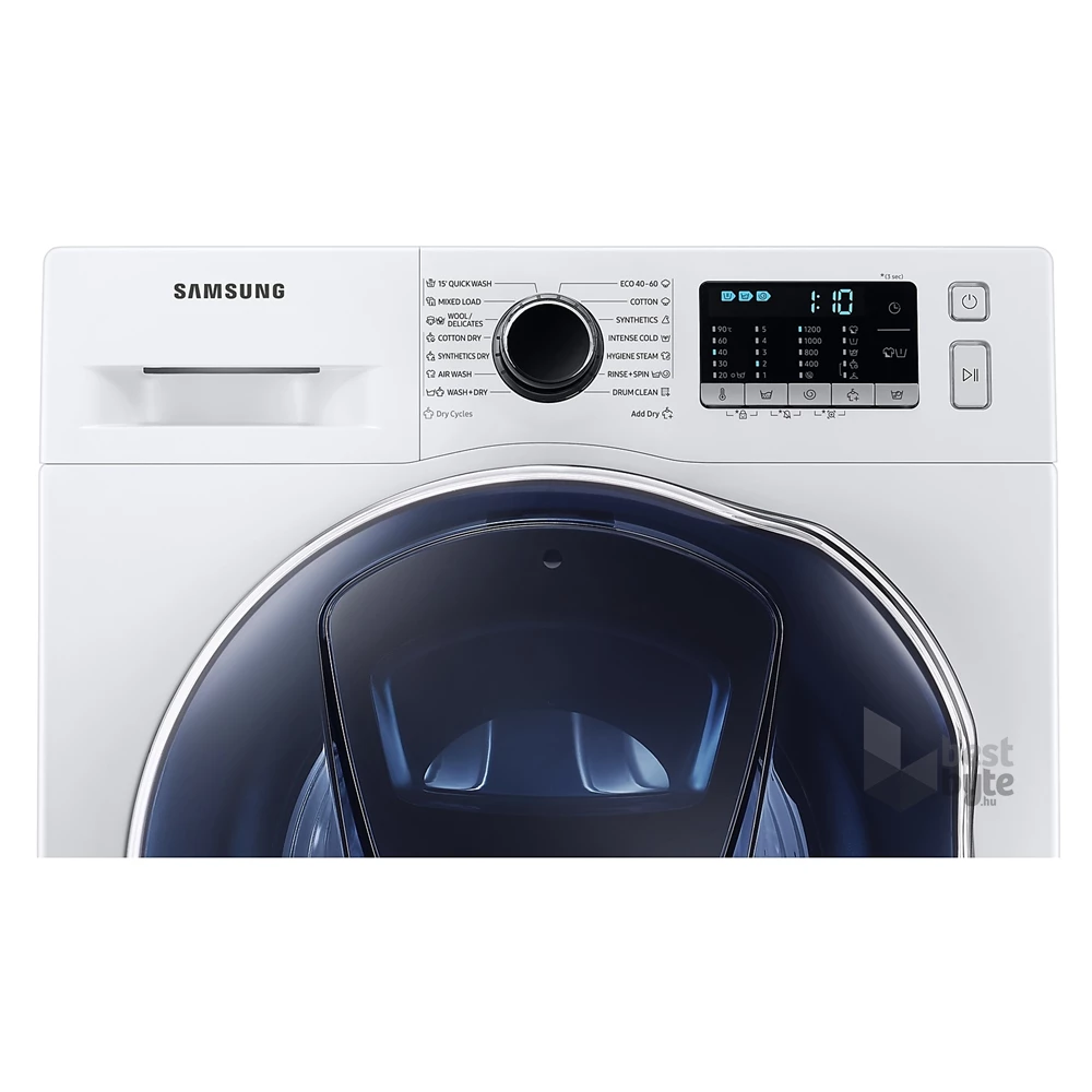 Samsung WD8NK52E0ZW/LE fehér, elöltöltős, max.1200ford., 8 kg/5 kg, mosó-szárítógép