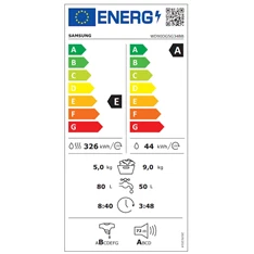 Samsung WD90DG5G34BBLE fekete, elöltöltős, max.1400ford., 9 kg/5 kg, mosó-szárítógép