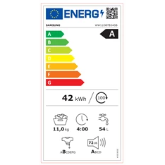 Samsung WW11DB7B34GBU4 11 kg fekete elöltöltős mosógép