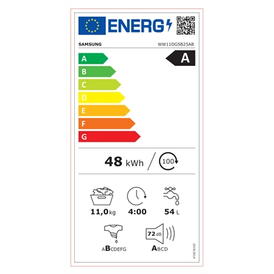 Samsung WW11DG5B25ABLE fekete 11 kg elöltöltős mosógép