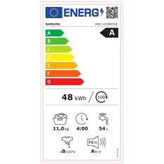 Samsung WW11DG6B85LBU4 11 kg fekete elöltöltős mosógép