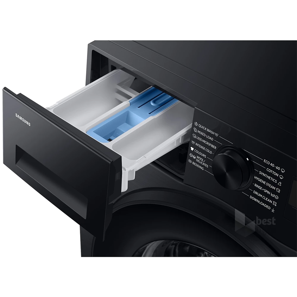 Samsung WW80CGC04DABLE fekete, elöltöltős, max.1400ford., 8 kg, mosógép