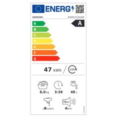 Samsung WW80CGC04DABLE 8 kg elöltöltős mosógép
