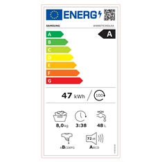 Samsung WW80T634DLXAS6 8 kg elöltöltős mosógép