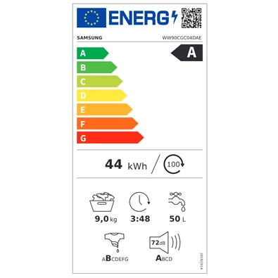 Samsung WW90CGC04DAELE 9 kg elöltöltős mosógép