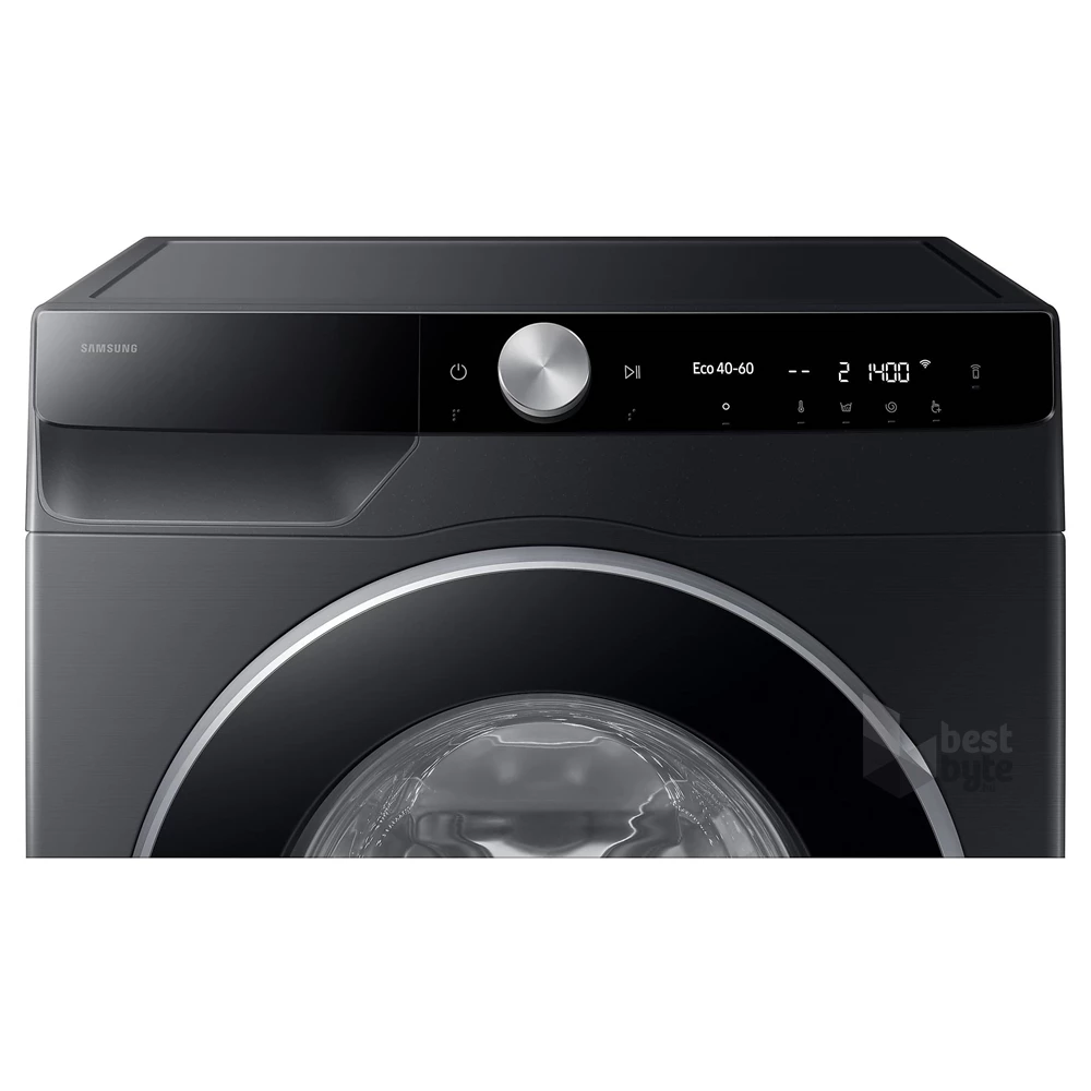 Samsung WW90DG6U25LBU4 fekete, elöltöltős, max.1400ford., 9 kg, mosógép (Újszerű)