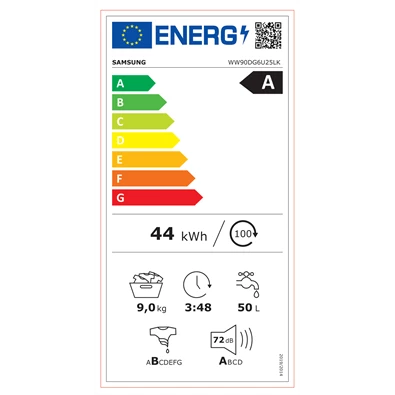 Samsung WW90DG6U25LKU4 9 kg elöltöltős mosógép