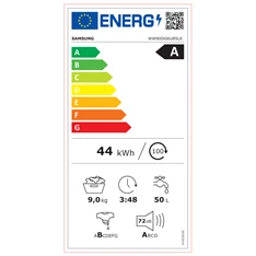 Samsung WW90DG6U85LKU4 fehér, elöltöltős, max.1400ford., 9 kg, mosógép
