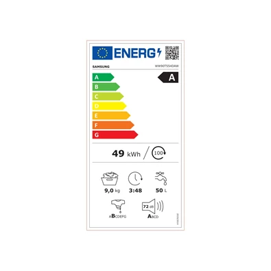 Samsung WW90T554DAW/S6 9 kg elöltöltős mosógép (Újszerű)