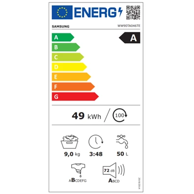 Samsung WW90TA046TE/LE elöltöltős mosógép