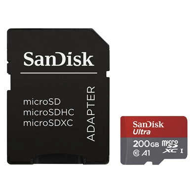 SanDisk 200GB SD micro (SDXC Class 10 UHS-I) Ultra Android memória kártya adapterrel