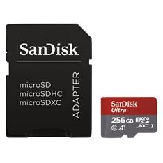 SanDisk 256GB SD micro (SDXC Class 10 UHS-I) Ultra Android memória kártya adapterrel