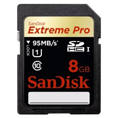 SanDisk 8GB Extreme Pro Memory SDHC memória kártya