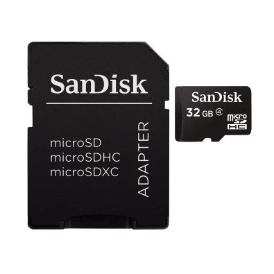 Sandisk 32GB SD micro (SDHC Class 4) memória kártya adapterrel