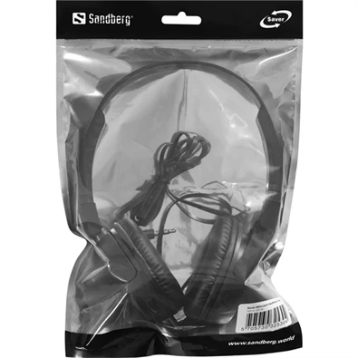 Sandberg 325-30 Saver MiniJack HeadPhone Travel fekete fejhallgató