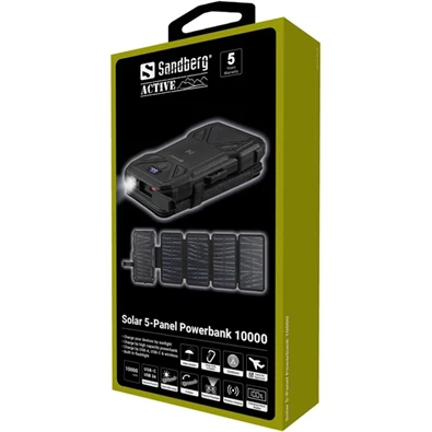 Sandberg 421-05 Solar 5-Panel 10000mAh napelemes power bank