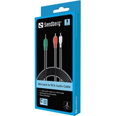 Sandberg 500-97 MiniJack-M->2xRCA-M 2 m kábel