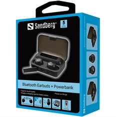 Sandberg True Wireless Bluetooth fülhallgató + powerbank