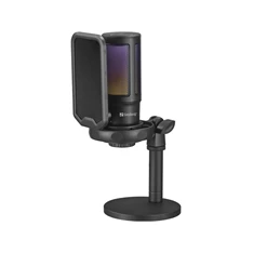 Sandberg (USB-C, Cardioid, RGB, 3,5 mm Jack fejhallgató kimenet, fekete) USB Streamer mikrofon