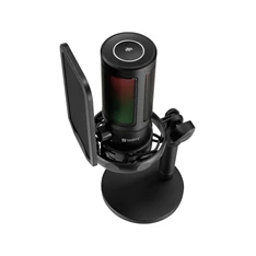 Sandberg (USB-C, Cardioid, RGB, 3,5 mm Jack fejhallgató kimenet, fekete) USB Streamer mikrofon