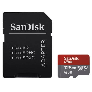 Sandisk 128GB SD micro ( SDXC Class 10) Ultra Android memória kártya adapterrel