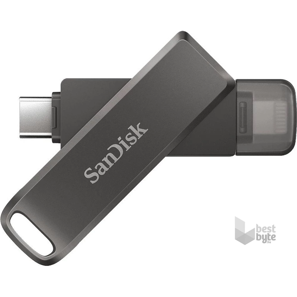 Sandisk 128GB USB C/Apple Lightning iXPAND LUXE Fekete (186553) Flash Drive