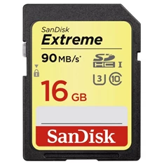 Sandisk 16GB SD ( SDHC Class 10) Extreme UHS-1 U3 memória kártya