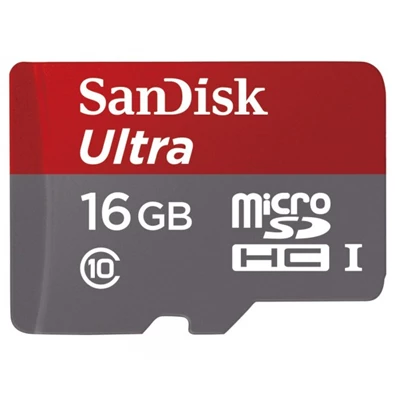 Sandisk 16GB SD micro ( SDHC Class 10 UHS-I) Mobile Ultra memória kártya adapterrel