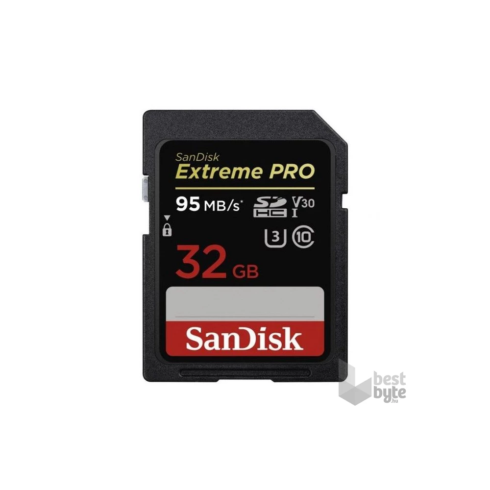 Sandisk 00121594 32GB SD Extreme Pro (SDHC Class 10 UHS-I U3) memóriakártya