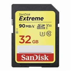 Sandisk 32GB SD (SDHC UHS-I U3) Extreme memória kártya