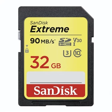 Sandisk 32GB SD (SDHC UHS-I U3) Extreme memória kártya