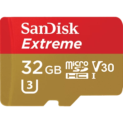 Sandisk 32GB SD micro ( SDHC Class 10) Extreme UHS-I V30 memória kártya adapterrel