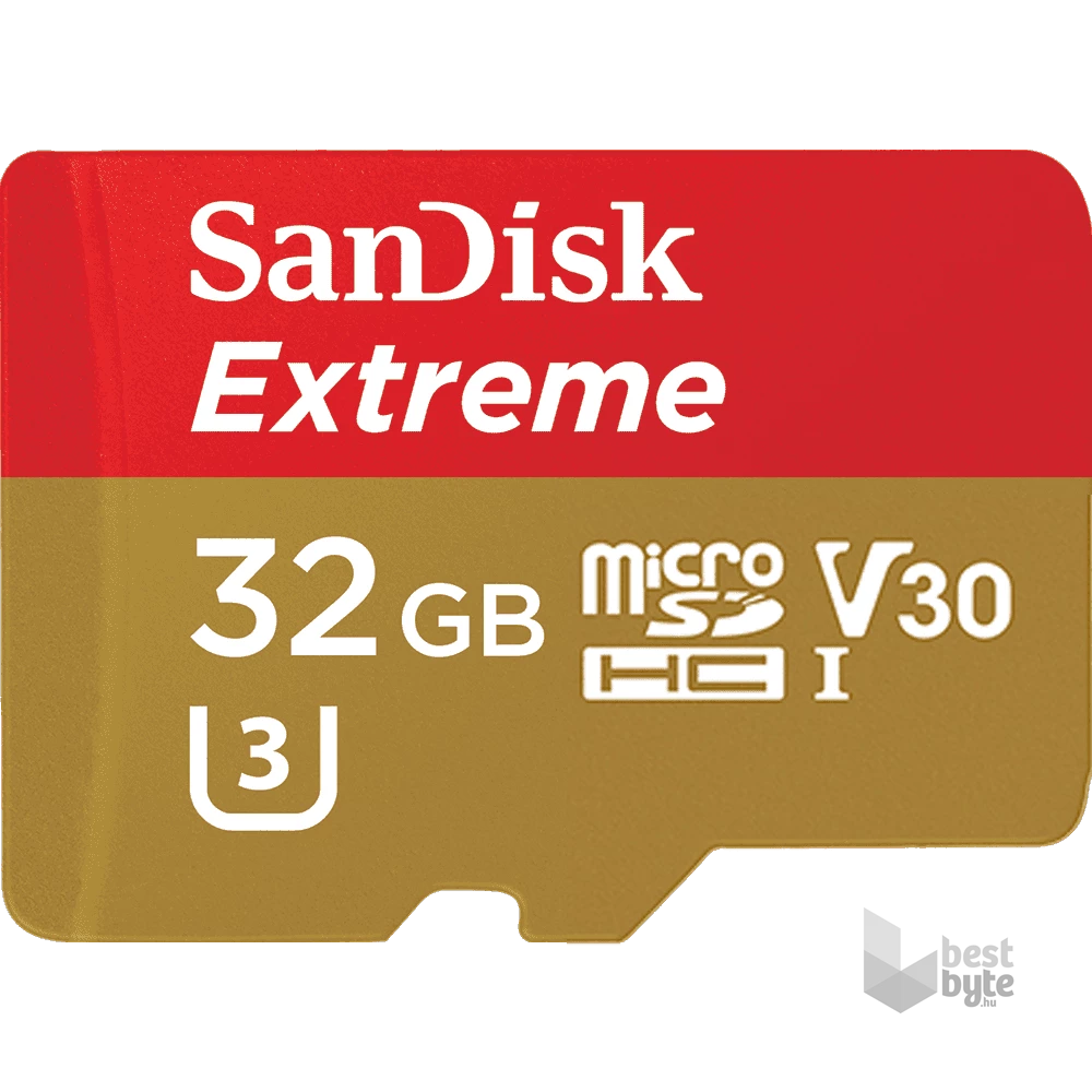 Sandisk 00173420 32GB SD micro ( SDHC Class 10) Extreme UHS-I V30 memóriakártya adapterrel