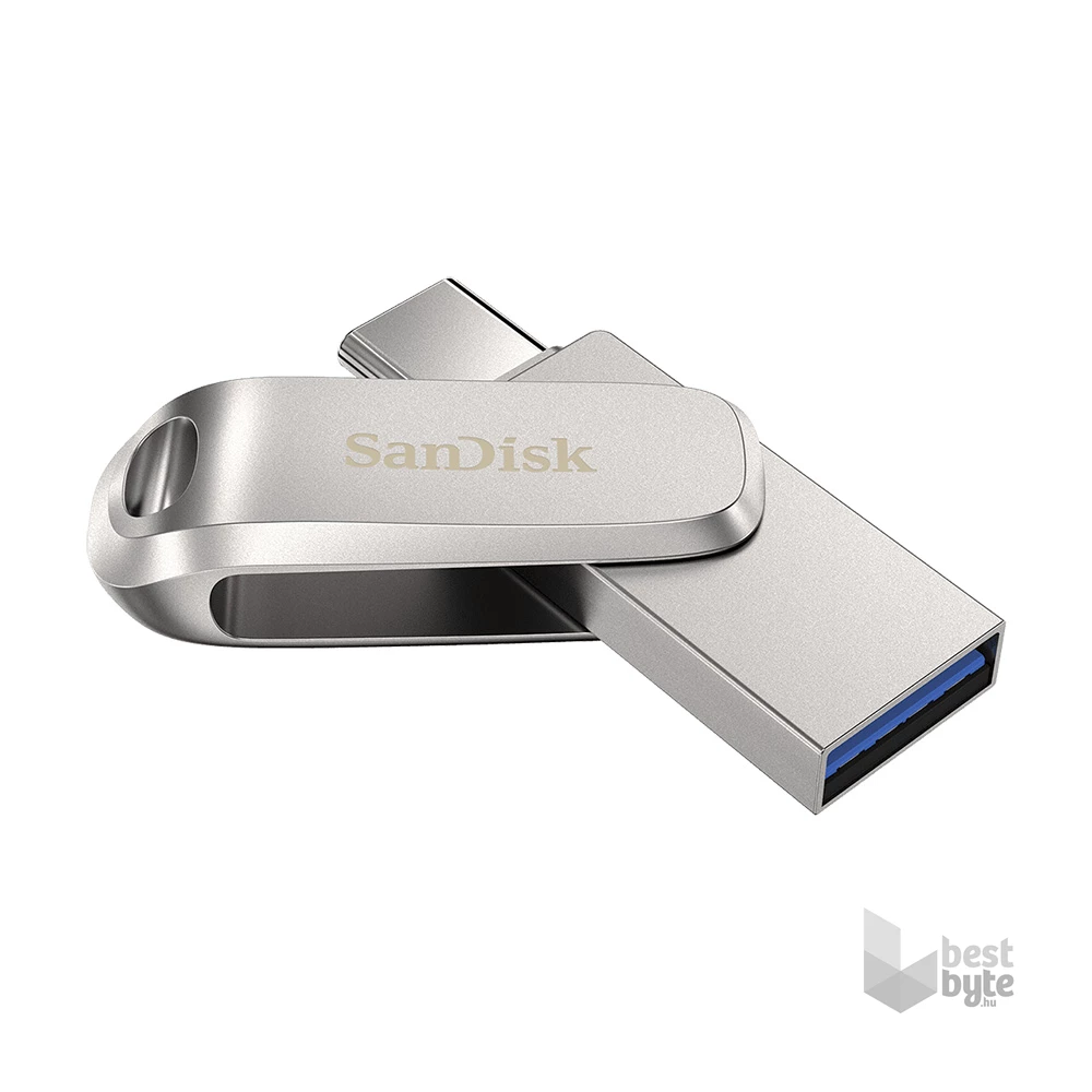 Sandisk 32GB USB3.1/Type-C Dual Drive Luxe Ezüst (186462) Flash Drive