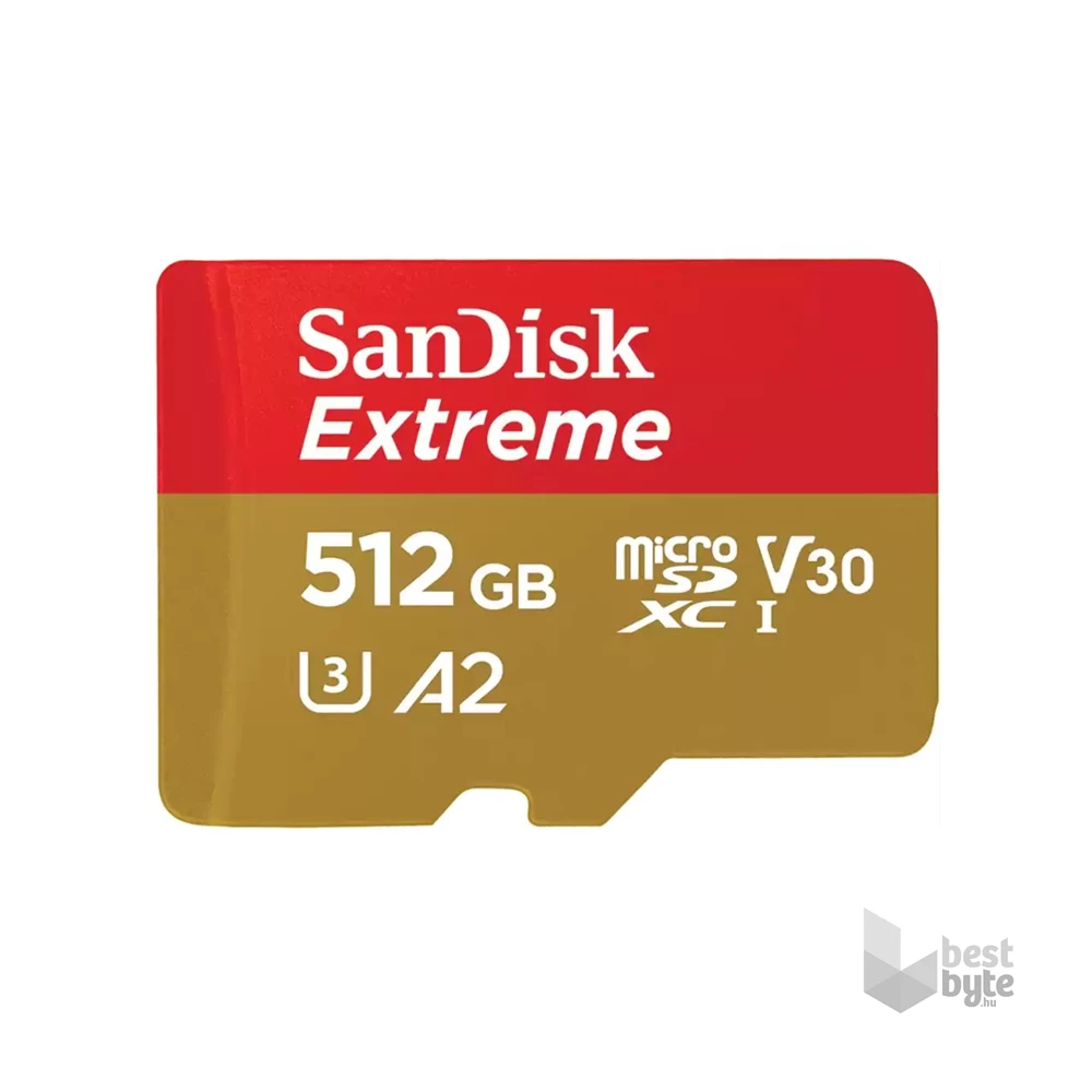 Sandisk 00121589 512GB SD micro Extreme (SDXC Class 10 UHS-I U3) memóriakártya