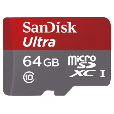 Sandisk 64GB SD micro ( SDXC Class 10) Mobile Ultra Android APP memória kártya adapterrel