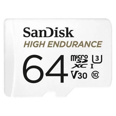 Sandisk 64GB SD micro (SDXC Class 10 UHS-I U3) High Endurance memória kártya