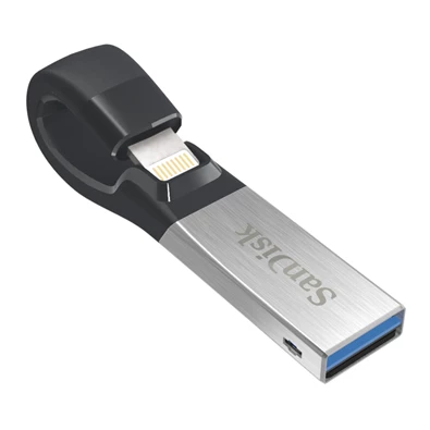 Sandisk 64GB USB3.0/Apple Lightning iXPAND Fekete-Ezüst (173328) Flash Drive