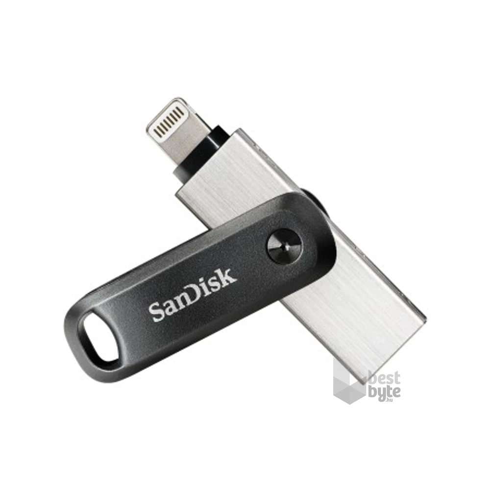 Sandisk 64GB USB3.0/Apple Lightning iXPAND GO Fekete-Ezüst (186489) Flash Drive
