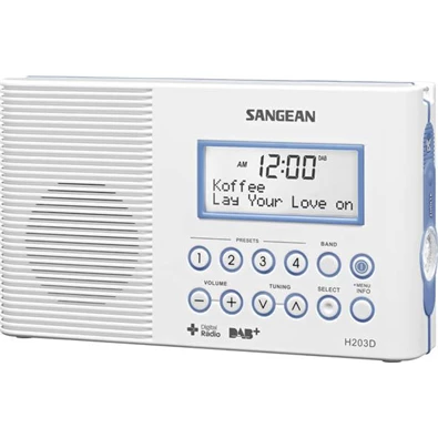 Sangean H-203+ DAB+/FM-RDS vízálló fürdőszobai rádió