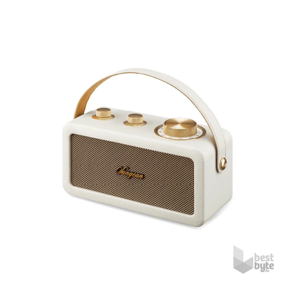 Sangean RA-101 I/G hordozható retro fehér Bluetooth/FM rádió