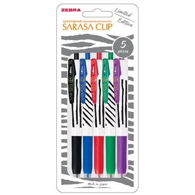 Sarasa Clip 0,7 Zebra Stripes 5pcs zselés toll