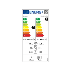 Samsung WD11DG5B15BELE fehér, elöltöltős, max.1400ford., 11 kg/6 kg, mosó-szárítógép